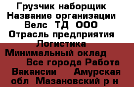 Грузчик-наборщик › Название организации ­ Велс, ТД, ООО › Отрасль предприятия ­ Логистика › Минимальный оклад ­ 20 000 - Все города Работа » Вакансии   . Амурская обл.,Мазановский р-н